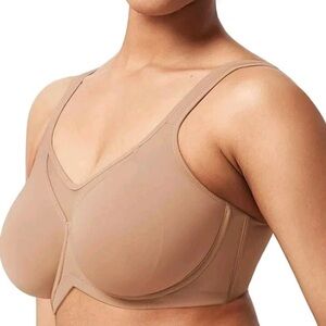 HSIA Women's Minimizer Bra Plus Size, 42 DD Unlined Full Coverage Wide Strap